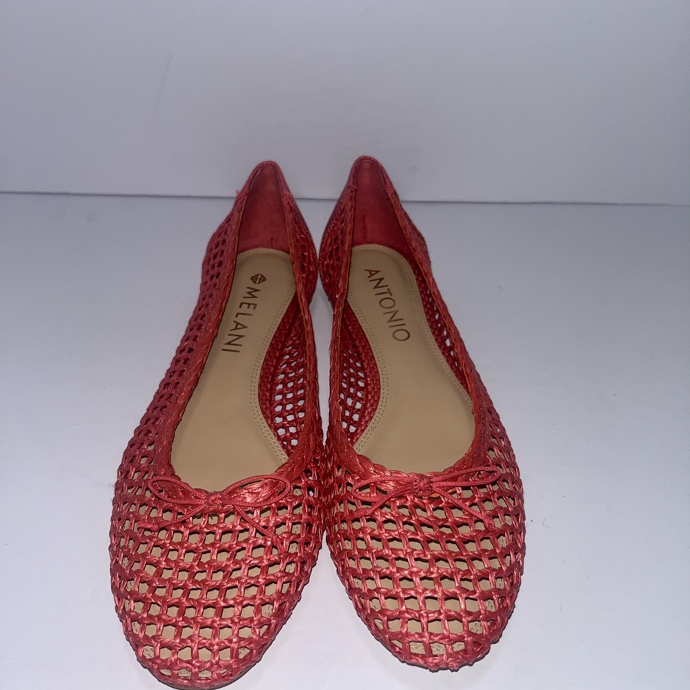 Antonio Melani Women's Orange Woven Flats
